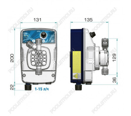 Насос дозир. мембранный eONE PLUS 30-5 100/250V PVDF TFE/P