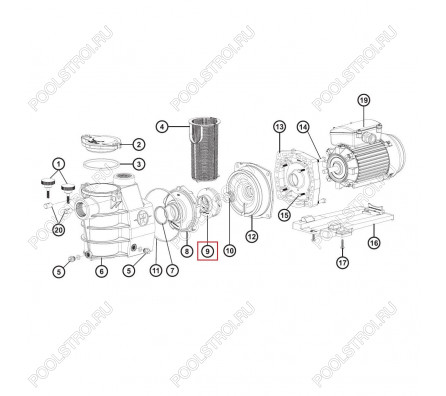 Крыльчатка для насосов Hayward Max-Flo/ PowerLine Plus 0,75 НР (SPX1608CEX)